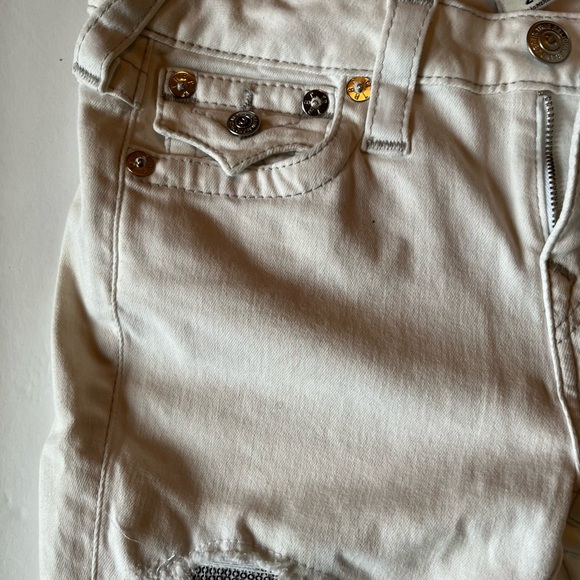 NWT True Religion white stretch skinny jeans - Picture 6 of 11